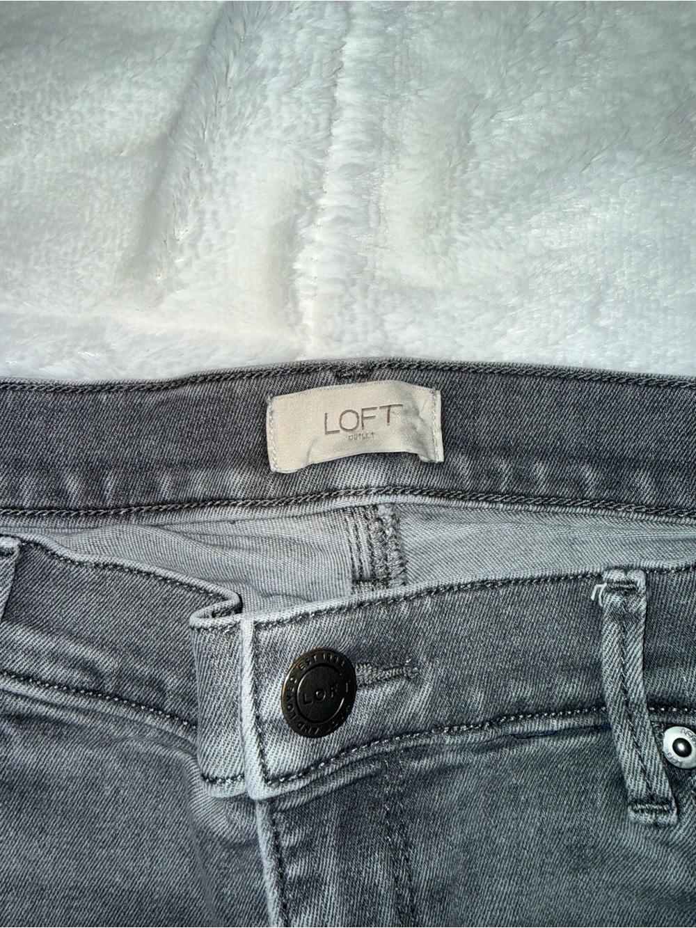 LOFT Charcoal Grey Ankle Skinny Jeans - Picture 3 of 3